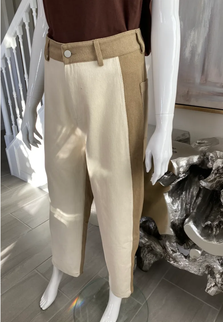 Color Block Runway Jeans Pants