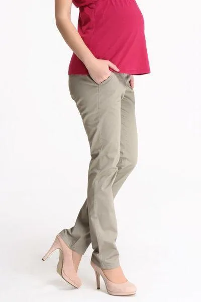 Coraline Slim Straight Maternity Pants G.Brown