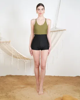 Cross Back one piece Color Block Swimsuit 3148 - ملابس سباحة