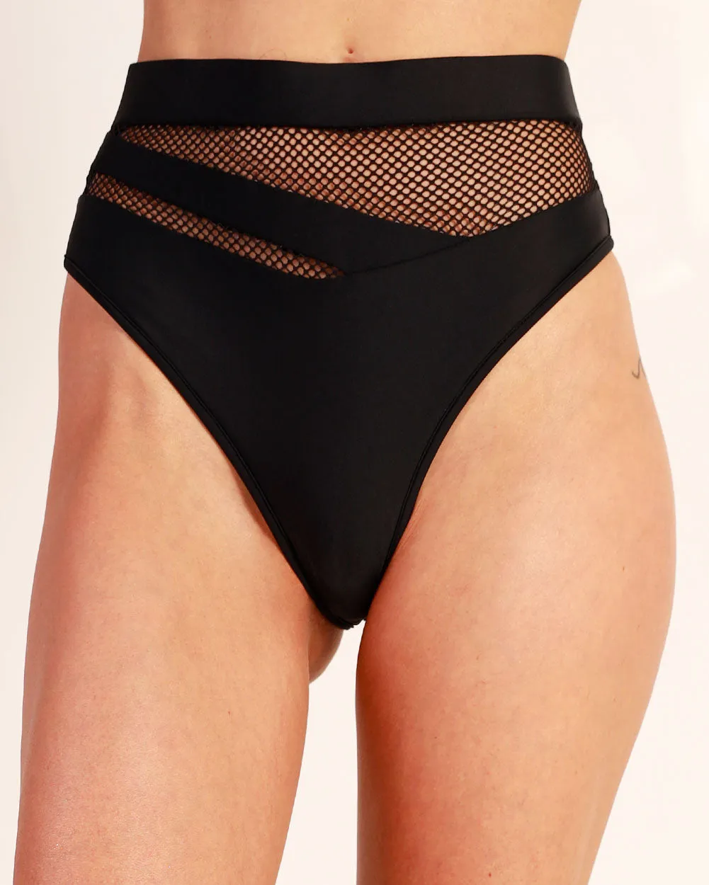 Cybernetic Fishnet High Waist Bottoms