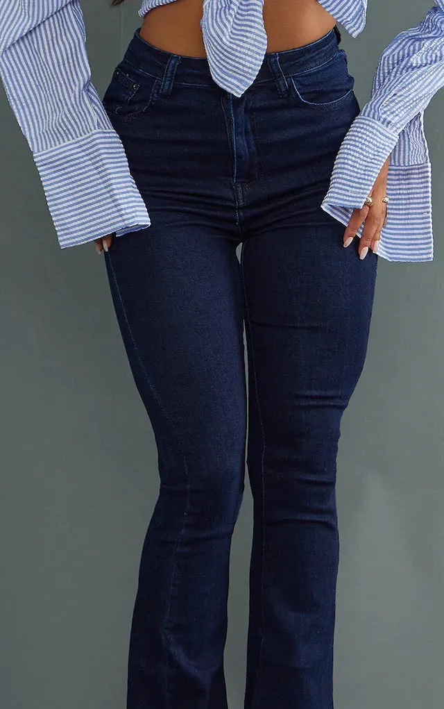 Dark Blue Bootcut Flare Jeans