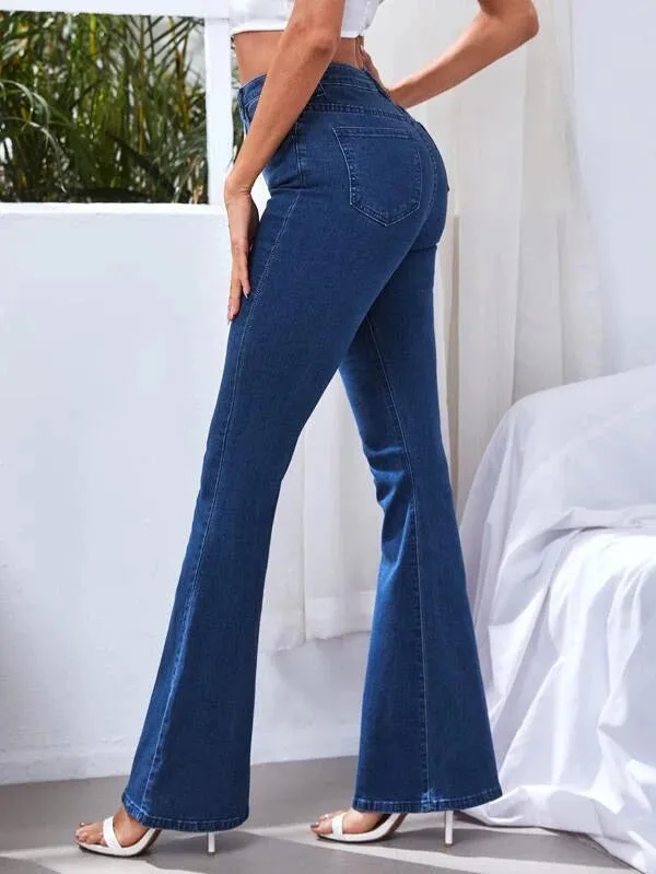 Dark Blue Bootcut Flare Jeans