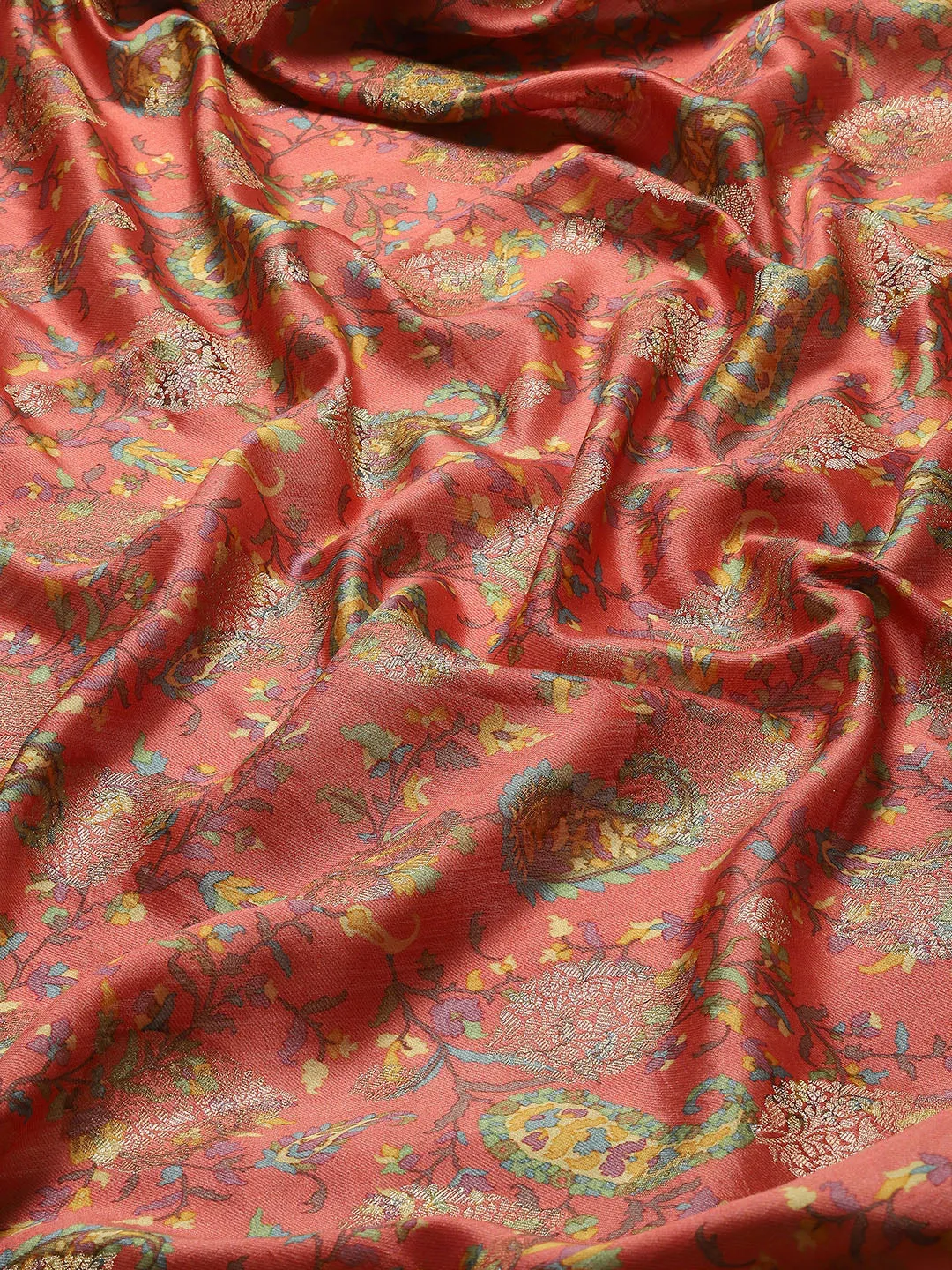 Digital Floral Printed Tussar Saree