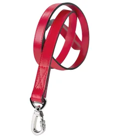 Estate Dog Leash in Ferrari Red & Nickel