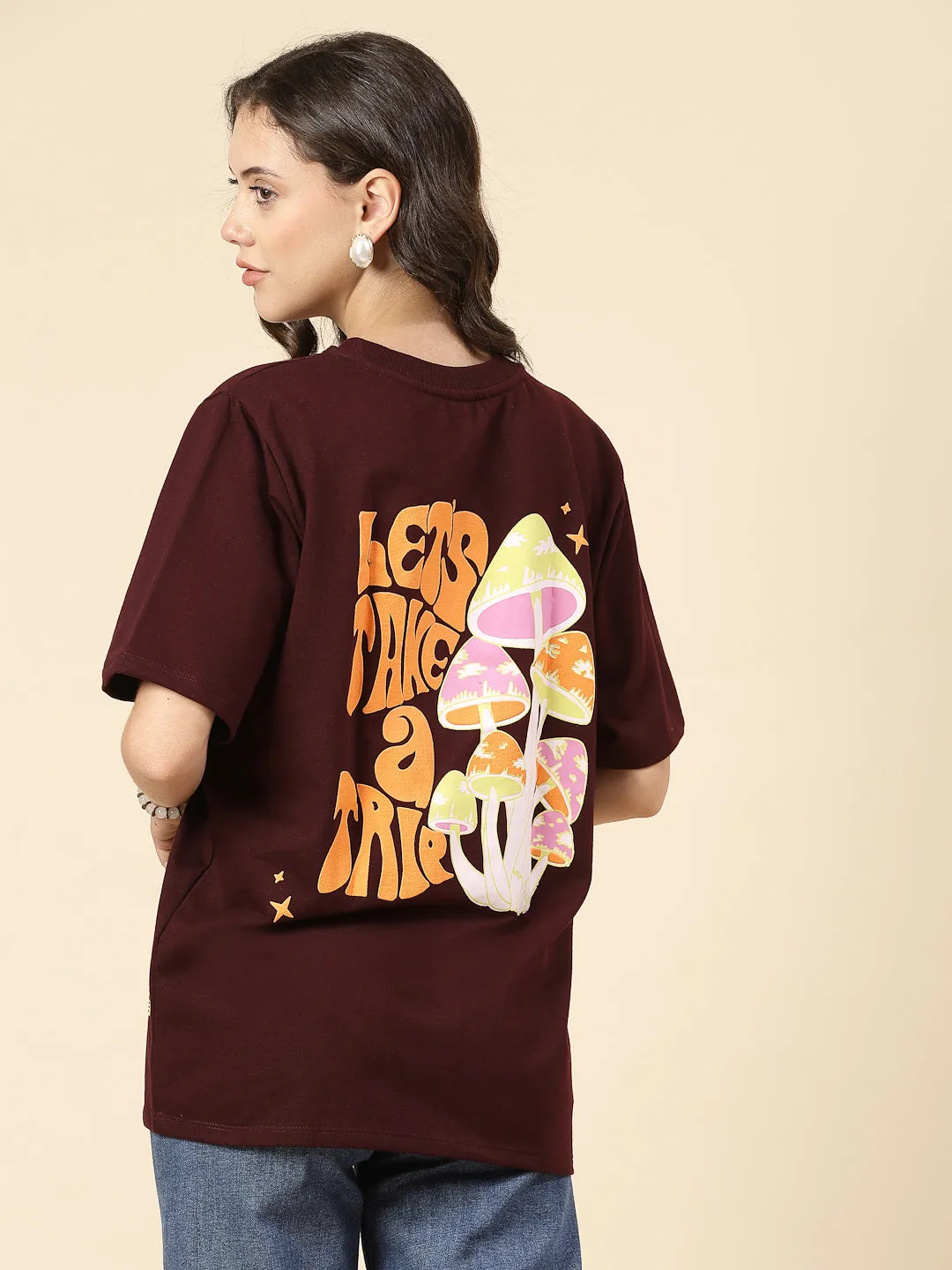 Fashionably Oversized Terry Print Tees