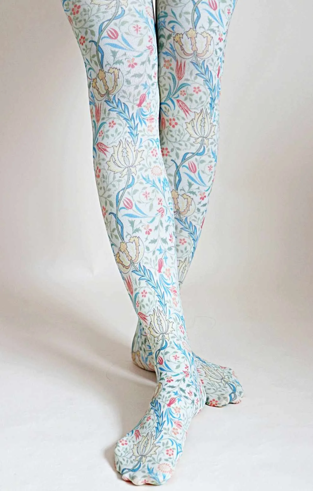 Flora BY William Morris Printed Art Tights