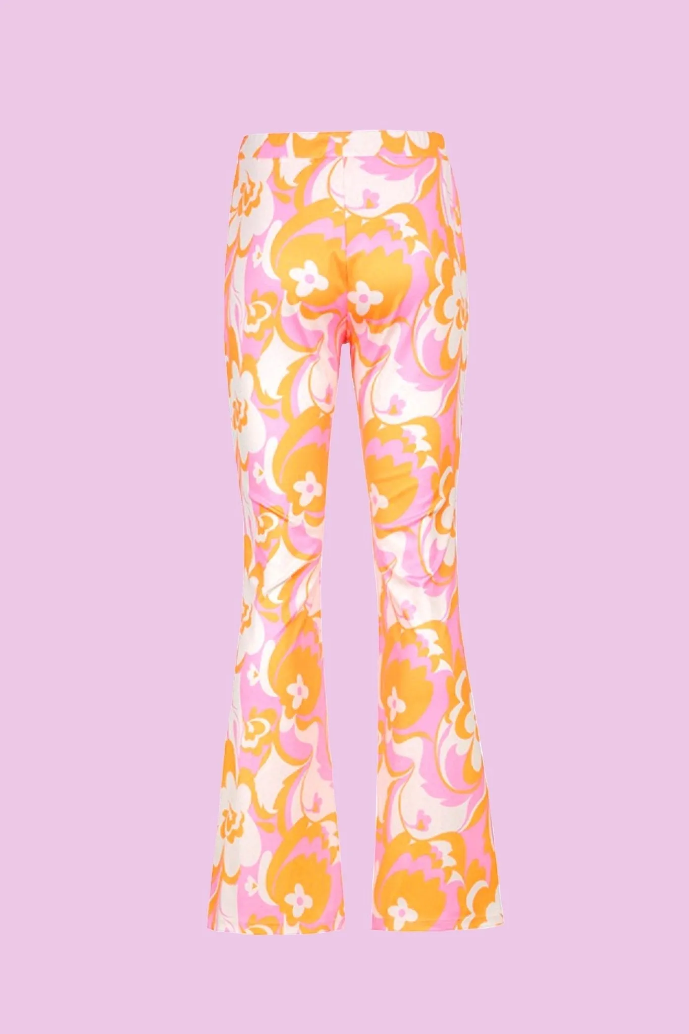 Floral pattern flare trouser