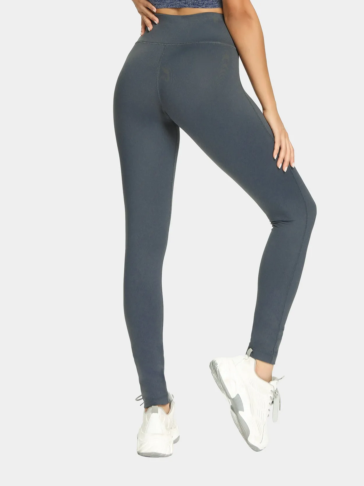 Full Length Yoga Pants Sports Leggings Grey