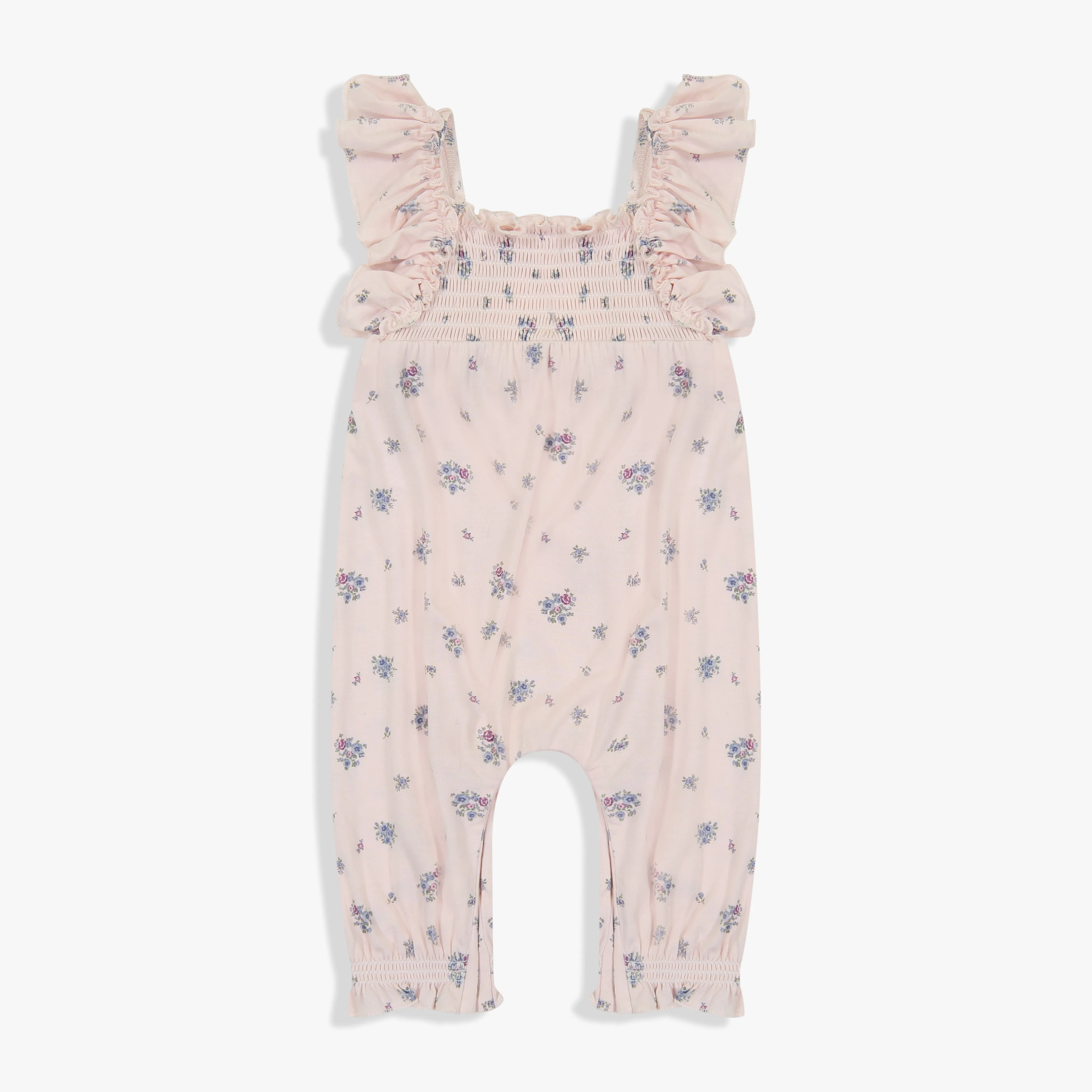 Girls Floral Printed Coverall