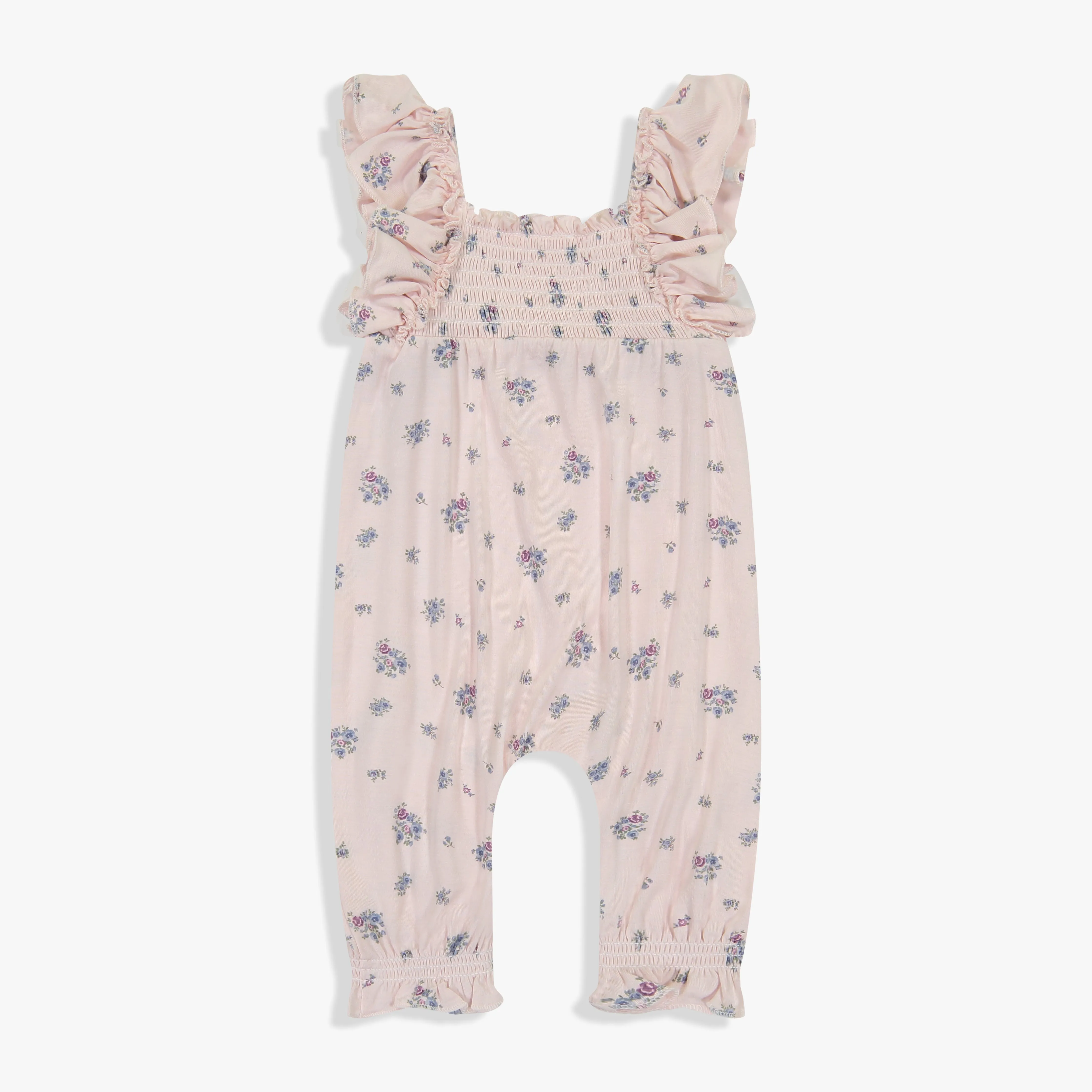 Girls Floral Printed Coverall