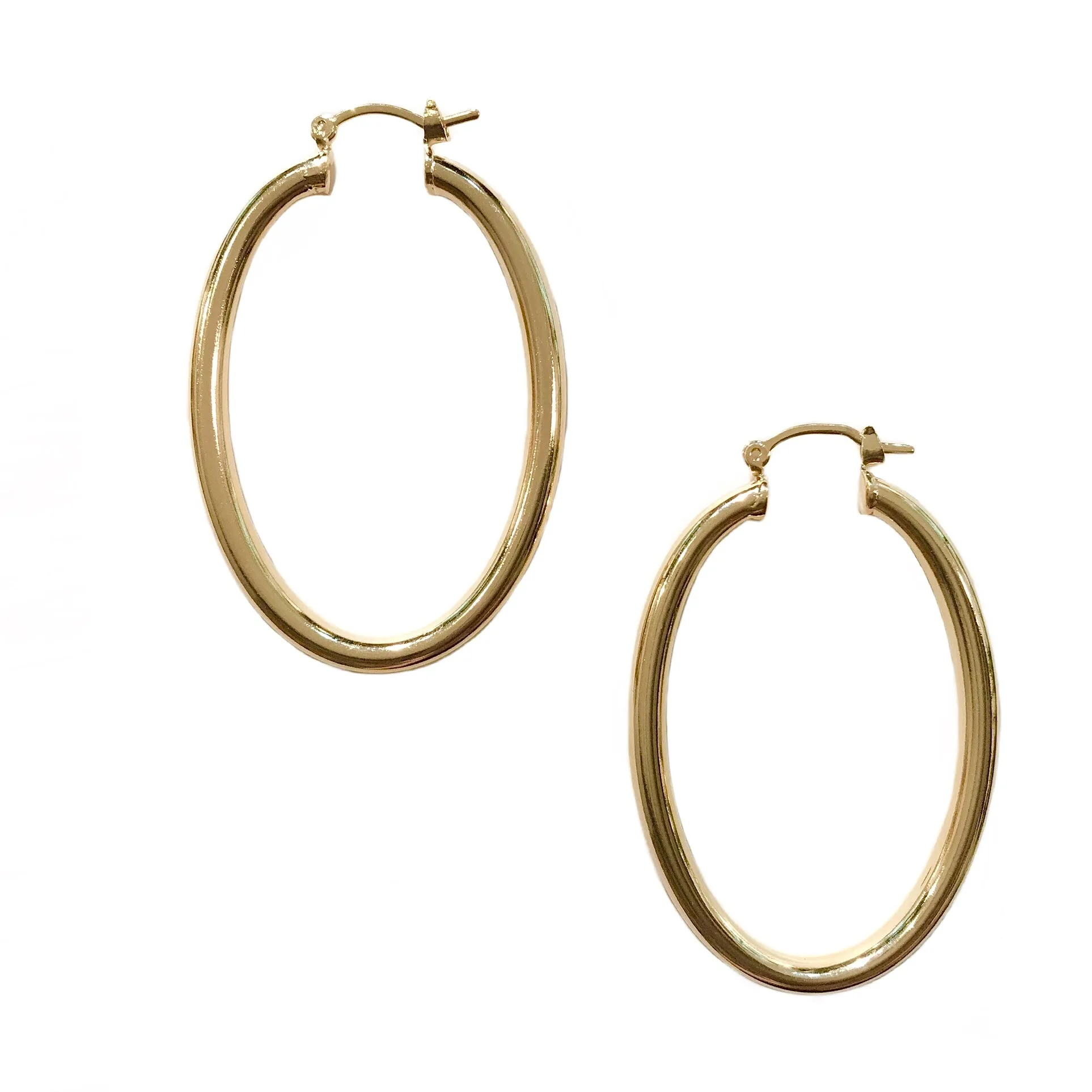 Gold Filled Oval Tube Hoops