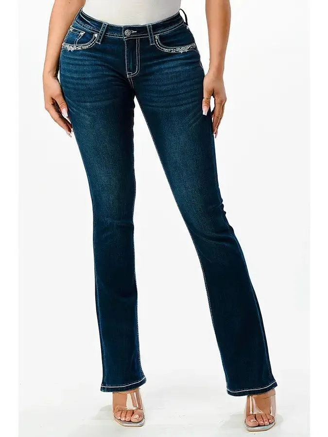 Grace in LA Aztec 2 Easy Bootcut Jeans 36