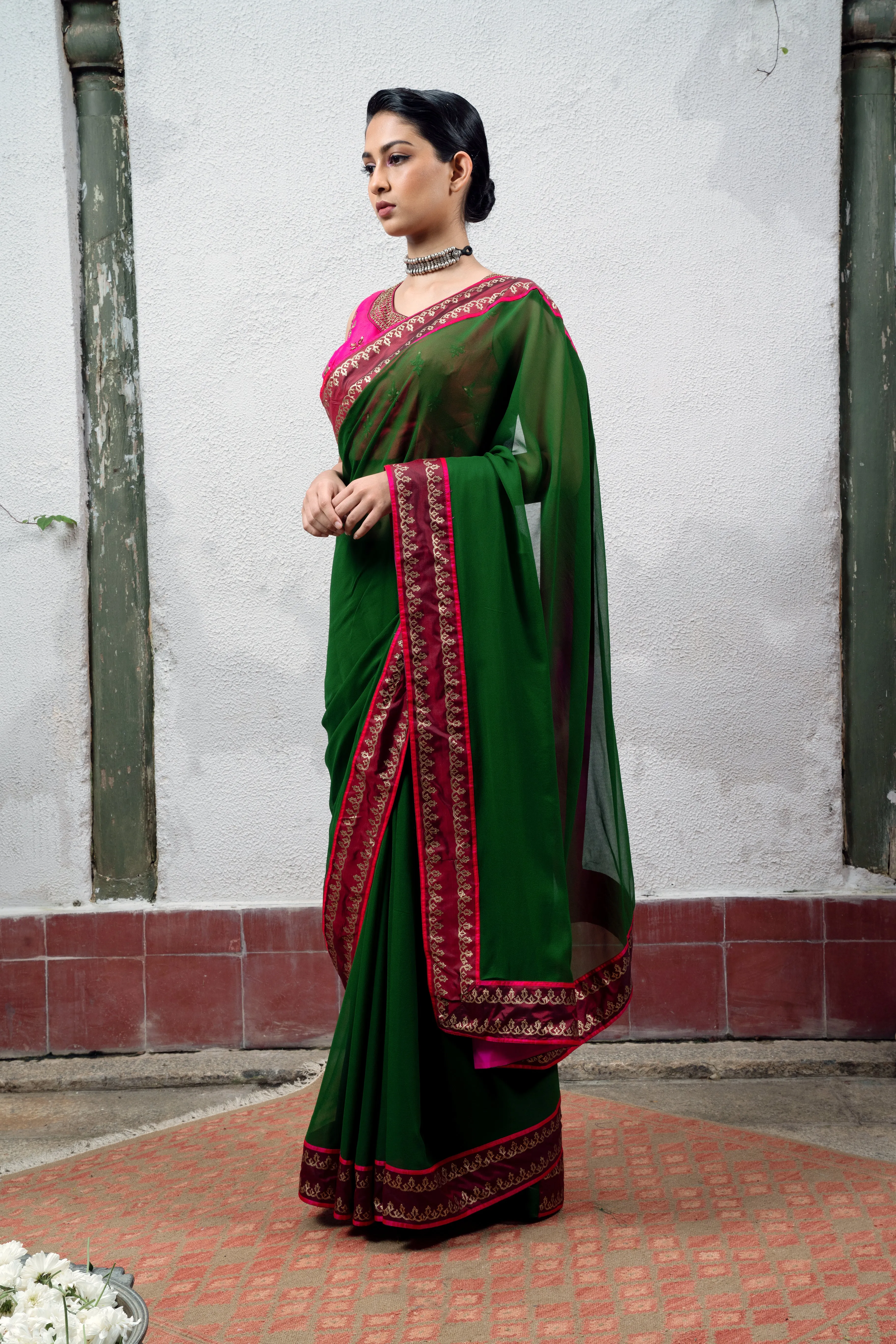 Green Saree