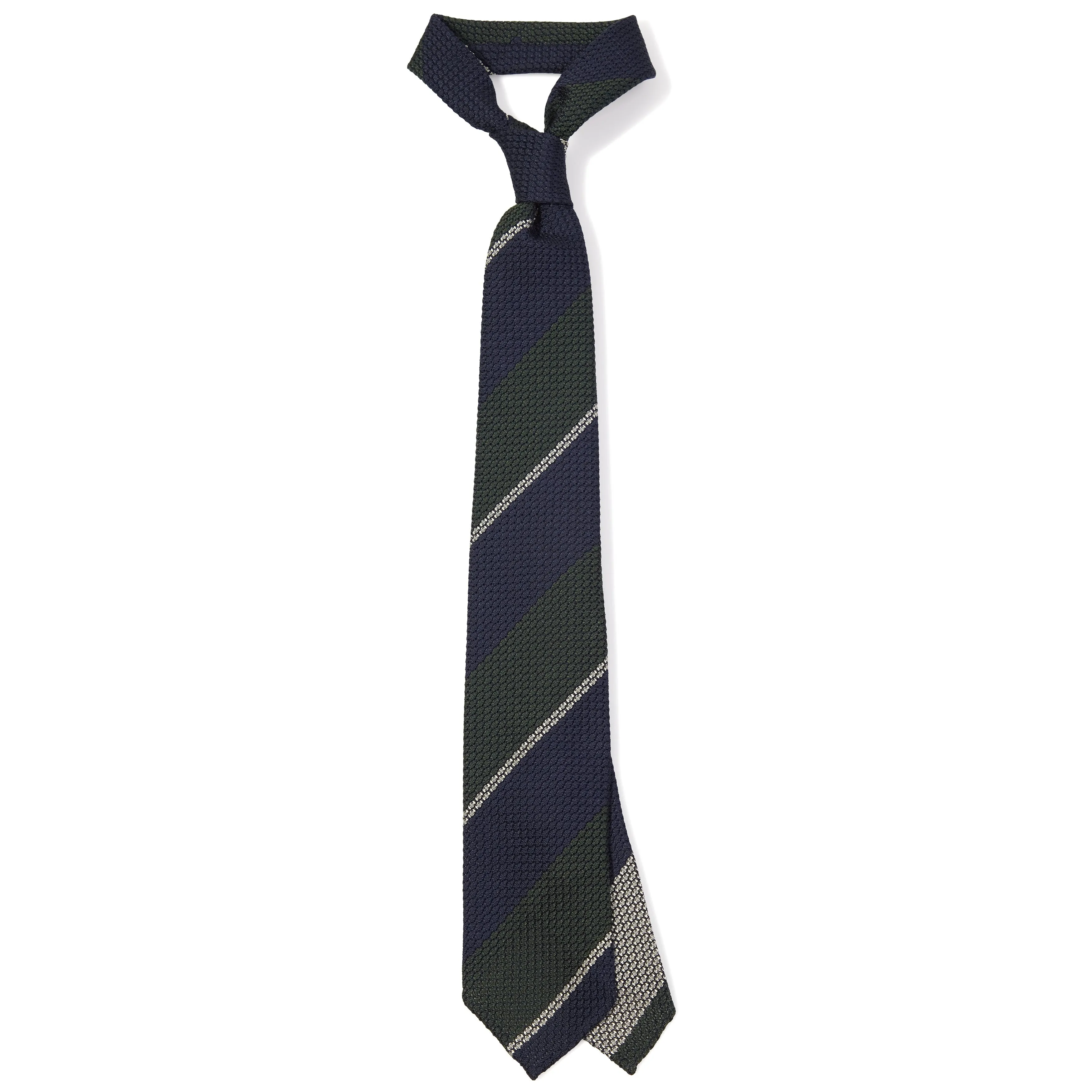 Grossa Grenadine Block Stripe Hand-rolled Tie