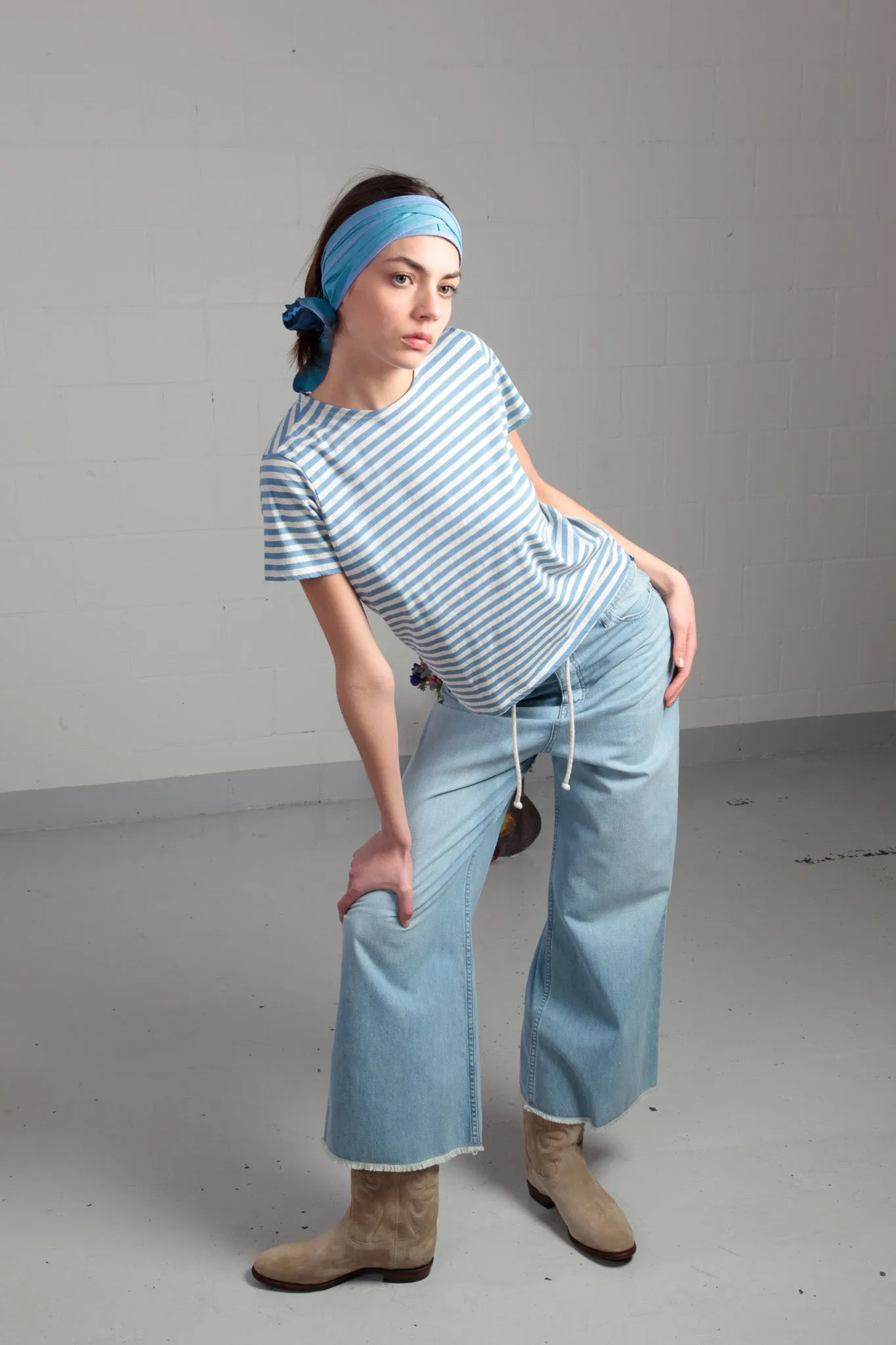 Happy Haus Le Pantalon Oversize Sky Blue