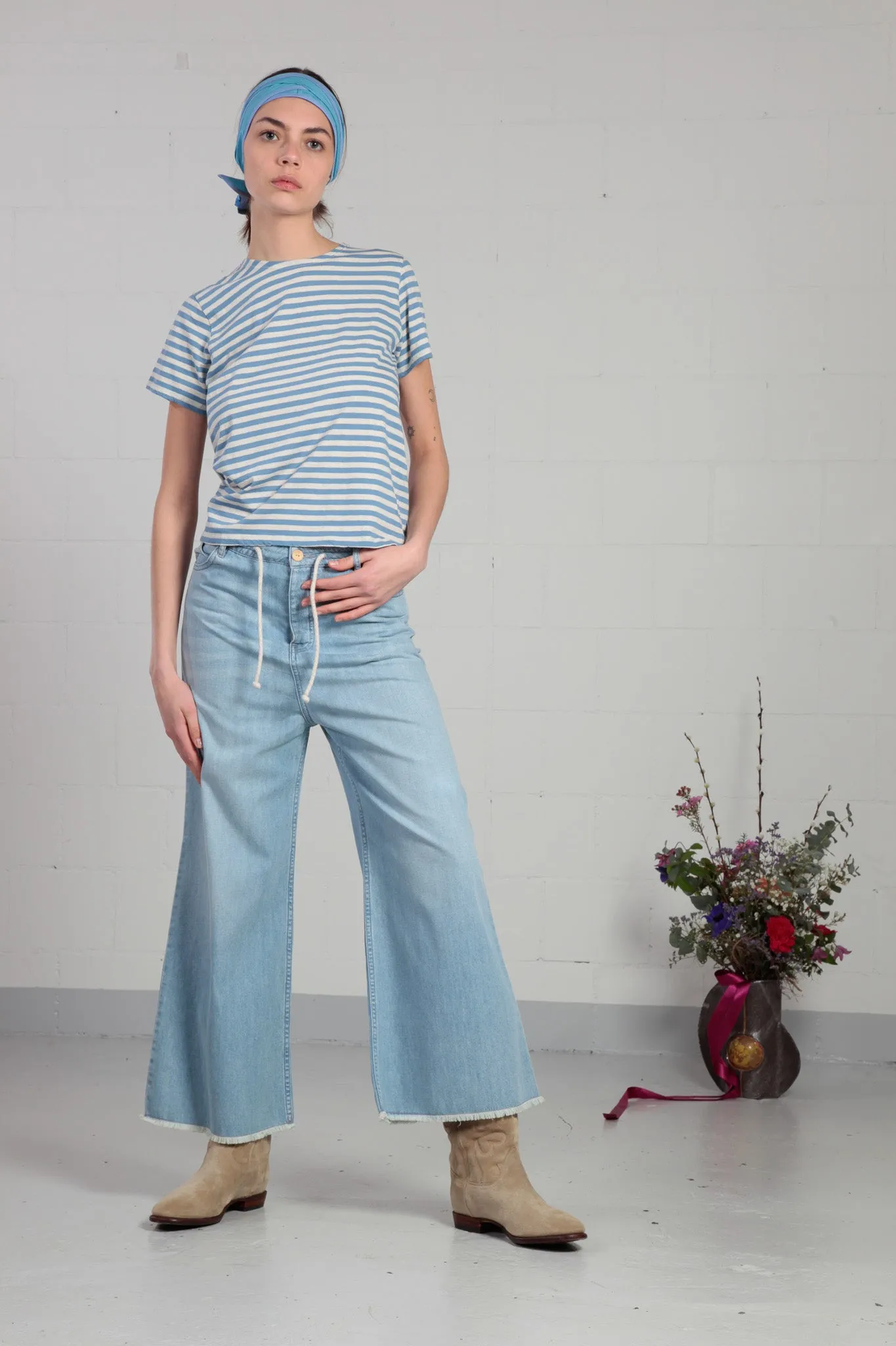 Happy Haus Le Pantalon Oversize Sky Blue