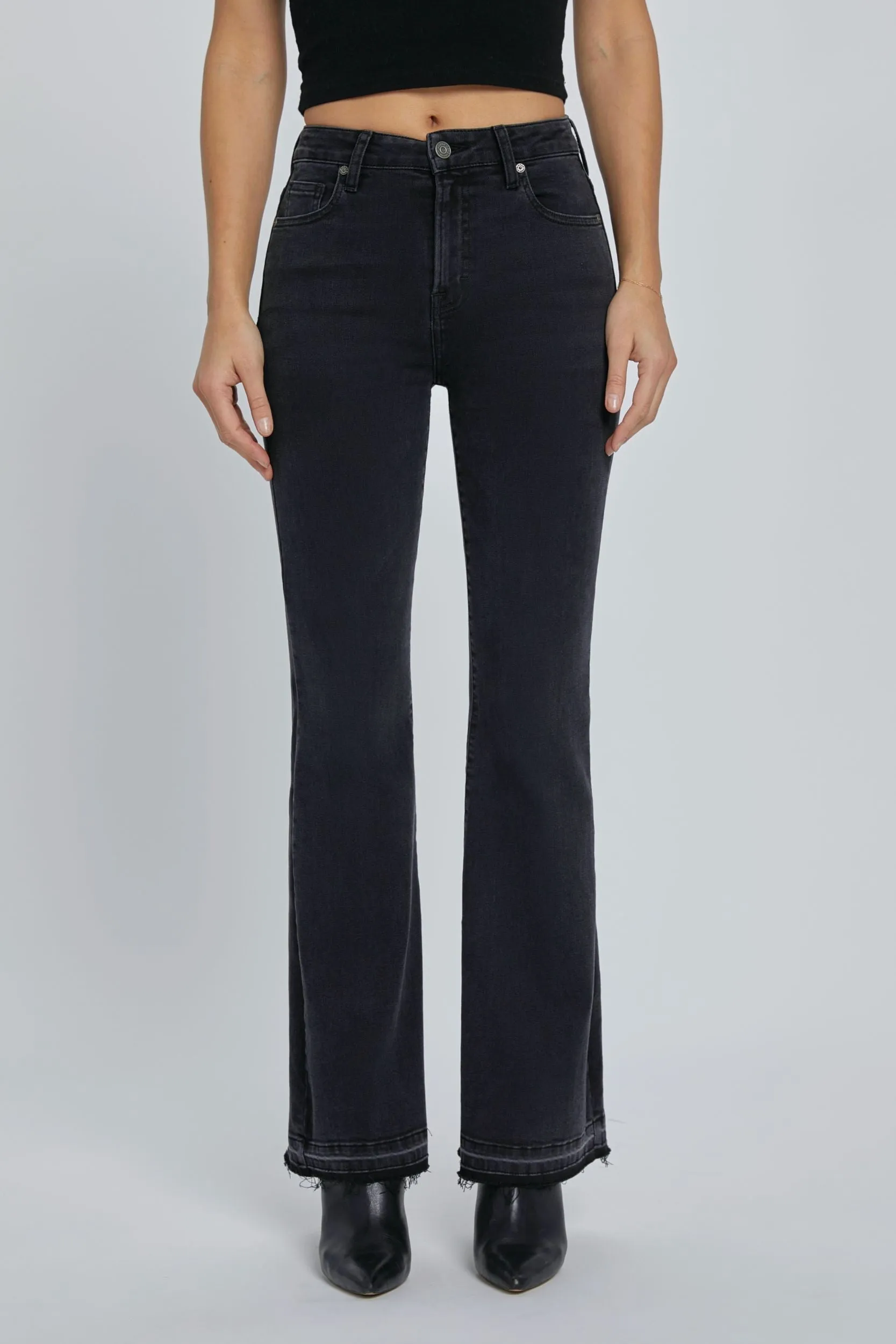 Hidden Let Out Flare Jeans