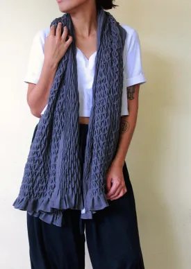 honeycomb shawl - gray