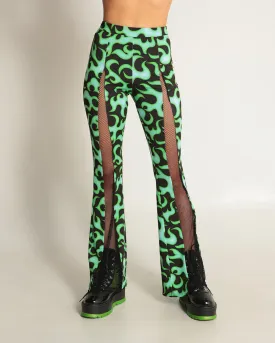 Ignite My Fire Fishnet Bell Bottom Pants