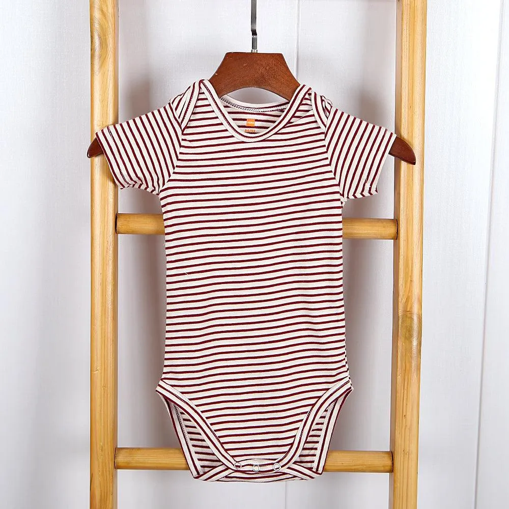 Imported Organic Striped Printed Cotton Baby Suite