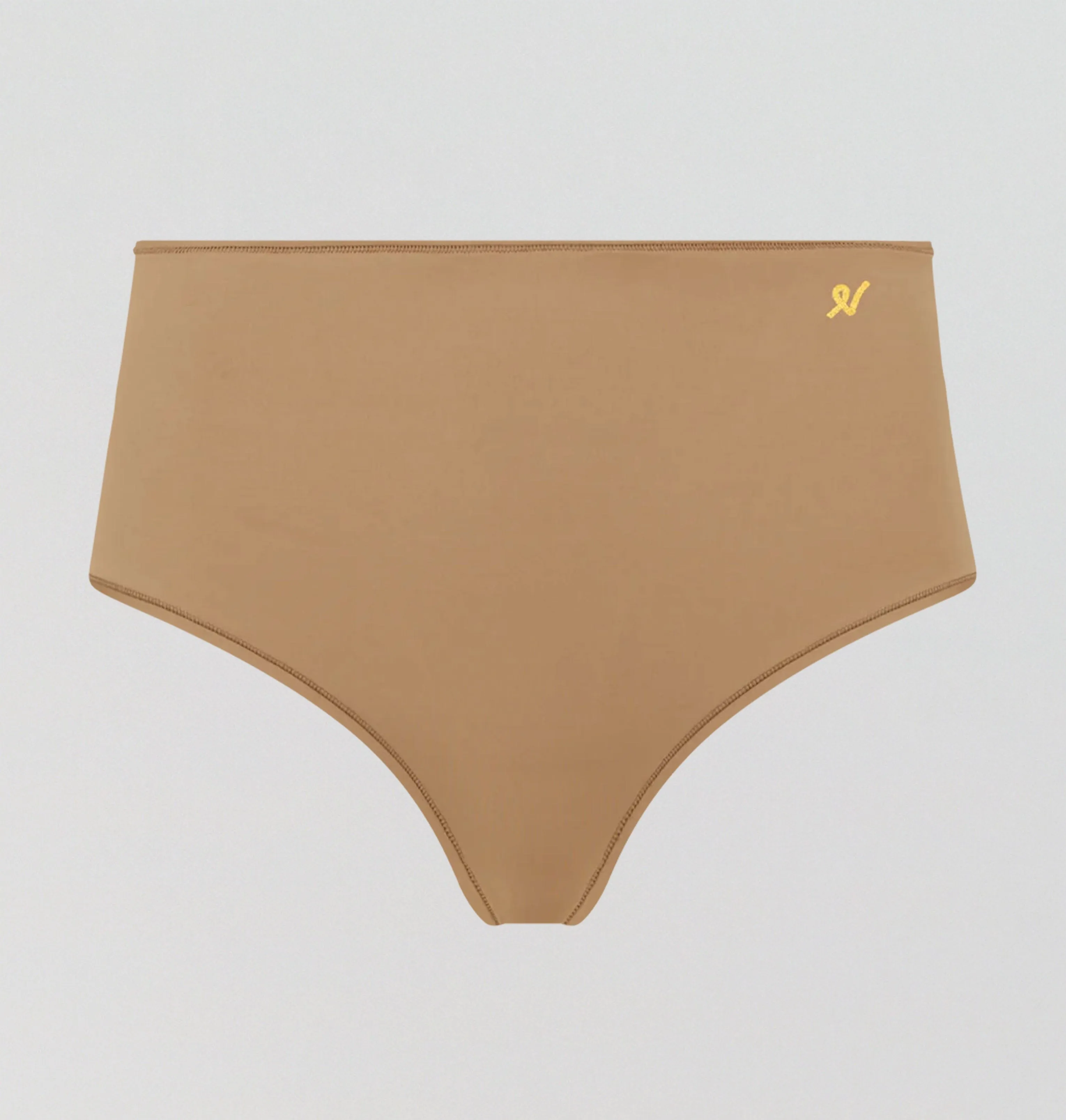 Invisible microfibre high waist brief [Mocha]