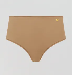 Invisible microfibre high waist brief [Mocha]