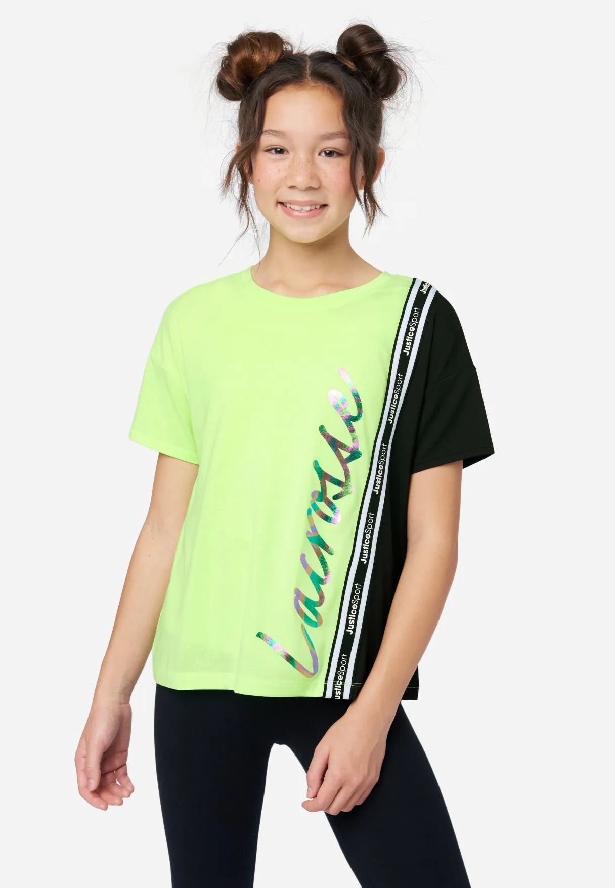 J Sport Color Block Sports Graphic Tee