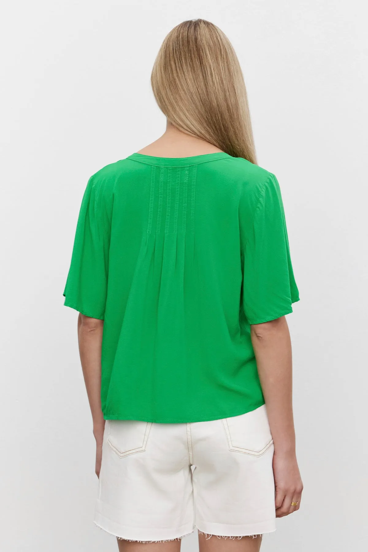 JAYCEE SPLIT NECK BLOUSE