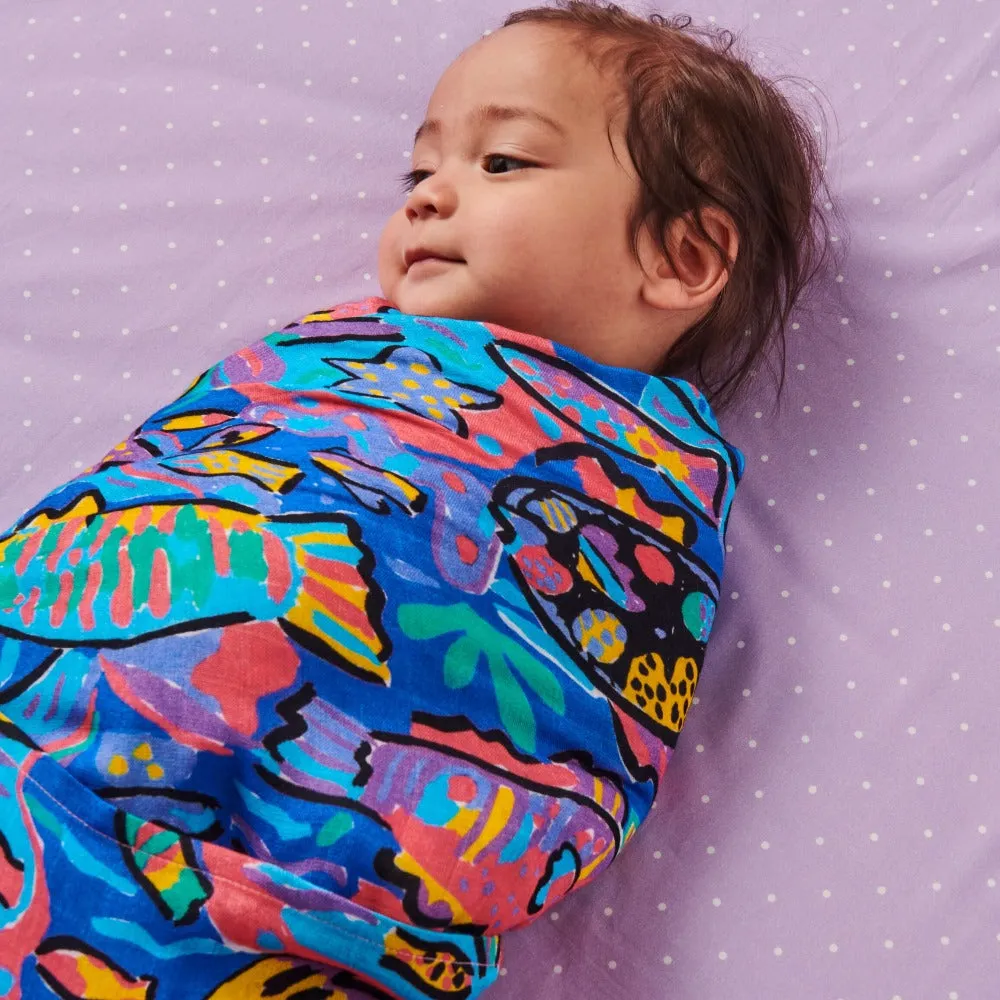 Ken Done Tropical Fish Bamboo Swaddle