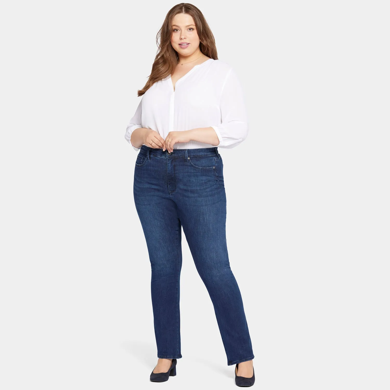 Le Silhouette Slim Bootcut Jeans In Plus Size - Marvelous