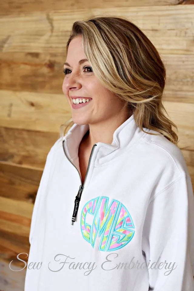 Lilly Pulitzer Monogrammed Charles River Quartzip