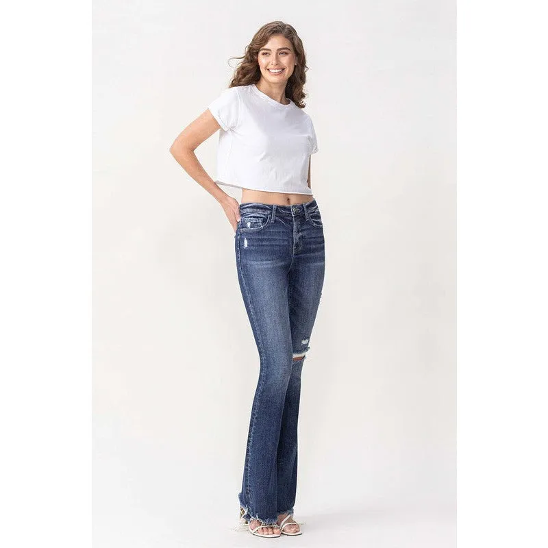 Lovervet By Flying Monkey High Rise Kick Flare Denim