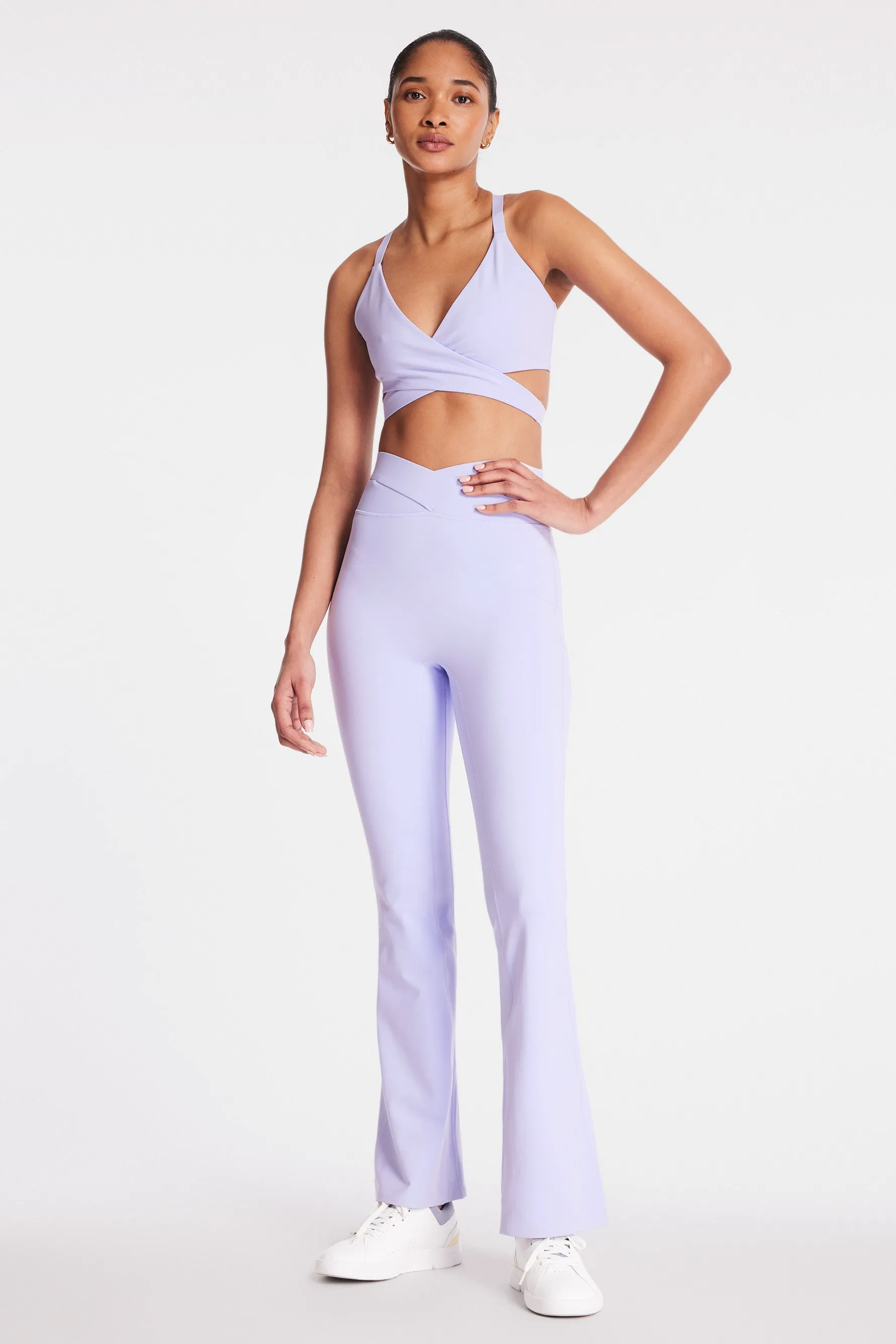 Luna Wrap Flare Legging - Baby Lavender