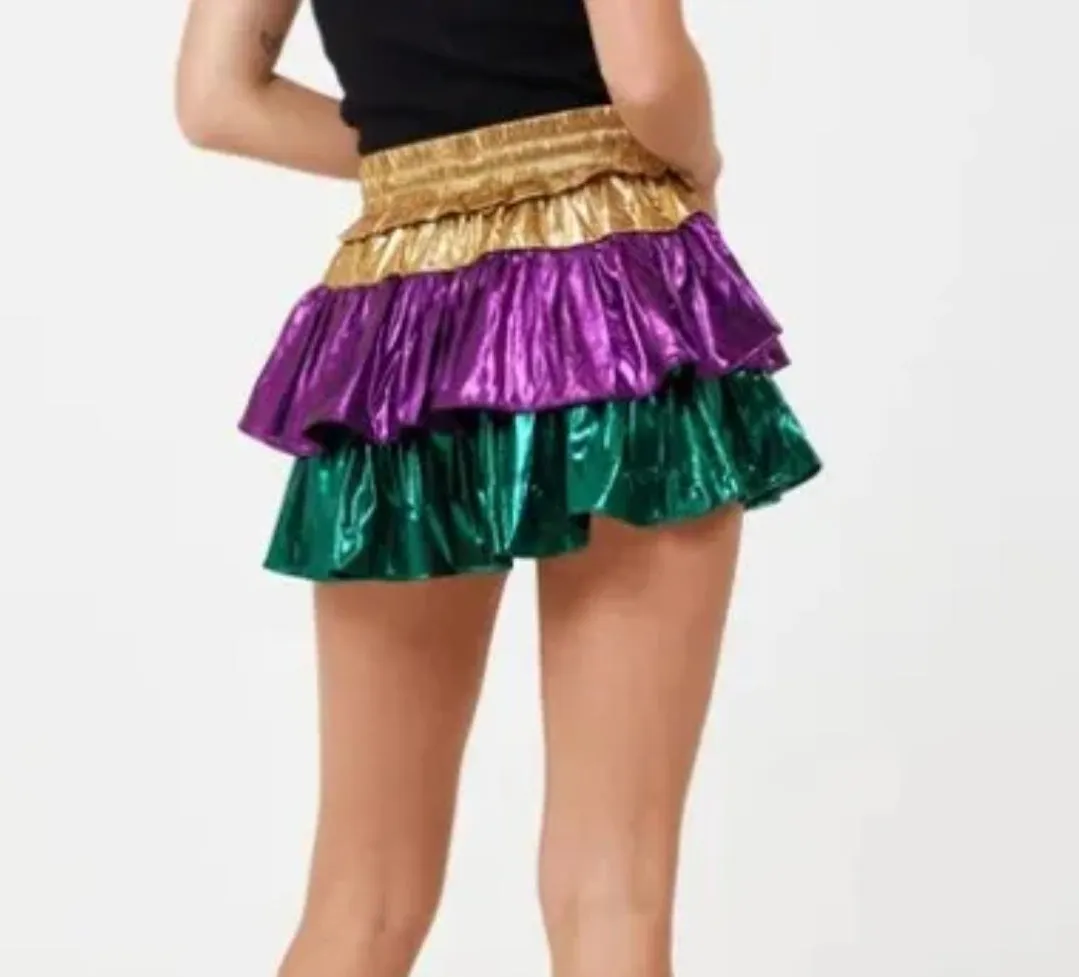 MARDI GRAS mini skirt