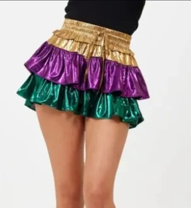 MARDI GRAS mini skirt