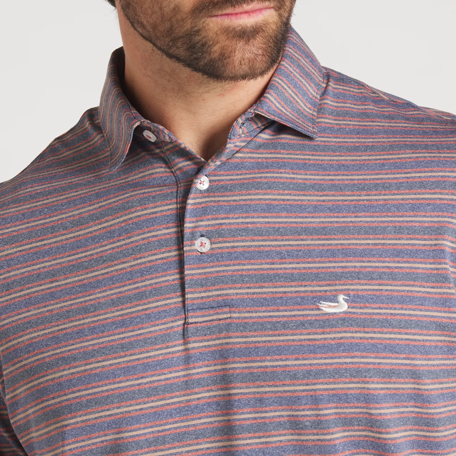 Maybourne Featherlight Stripe Polo