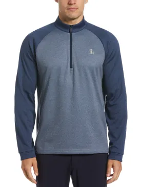 Men's 1/4 Zip Raglan Color Block Pullover