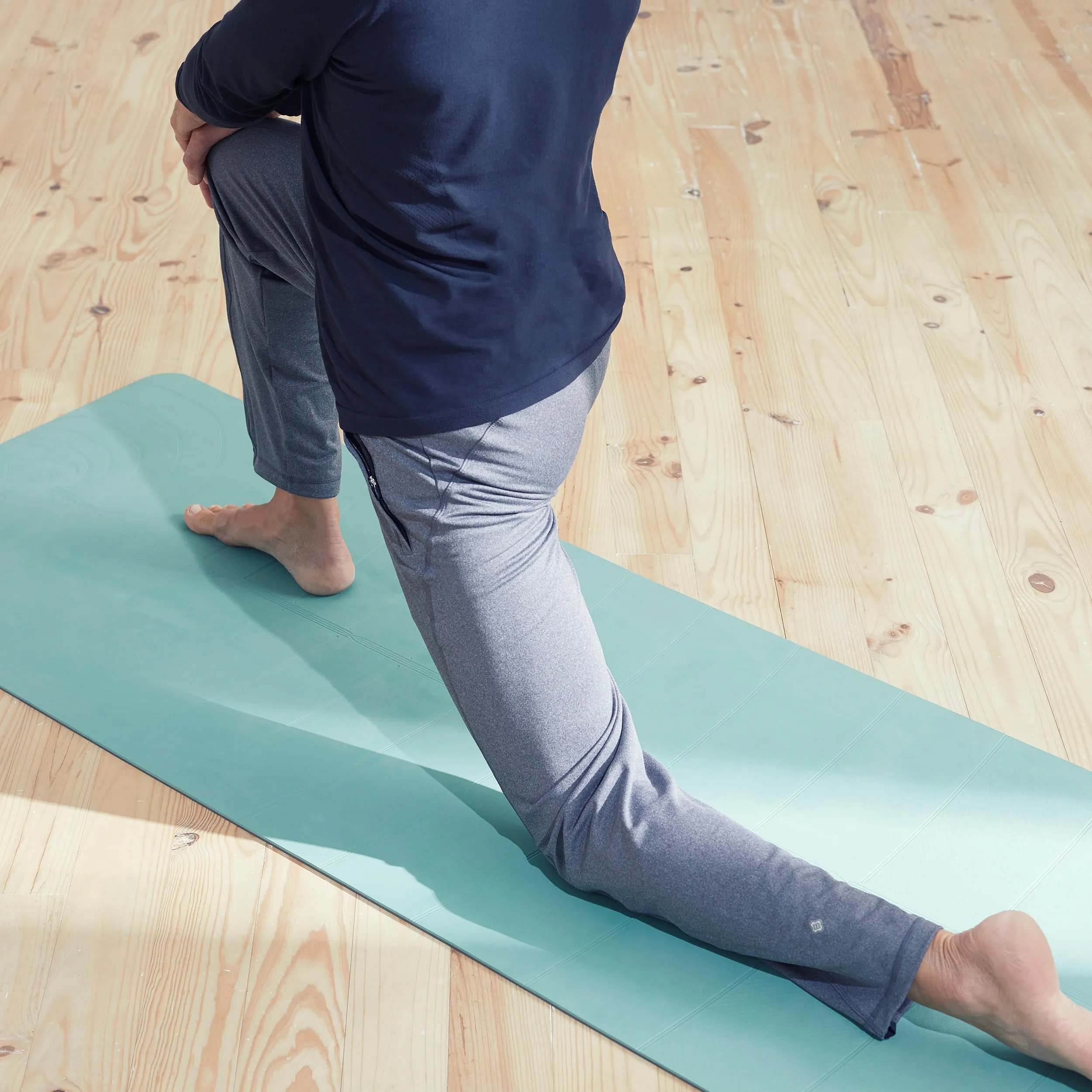 Men's gentle yoga training pants - gray KIMJALY, dark gray