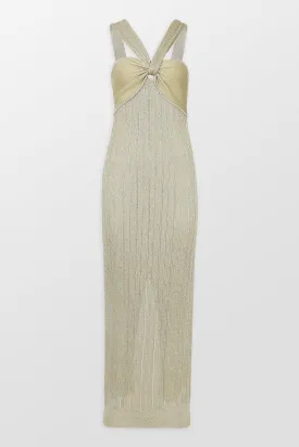 Metallic Textured Rib Gown