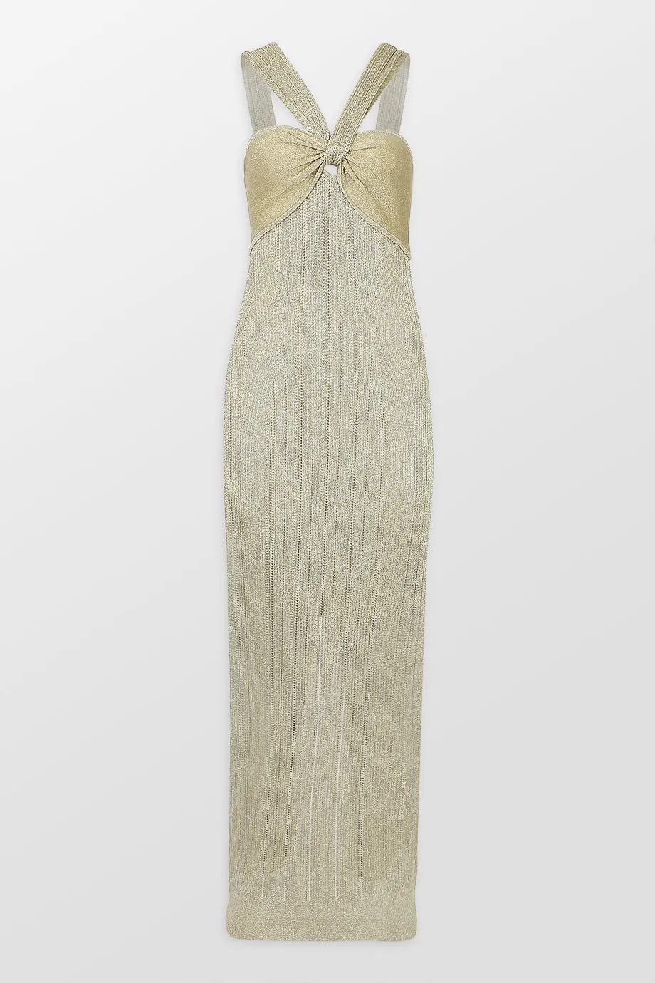 Metallic Textured Rib Gown