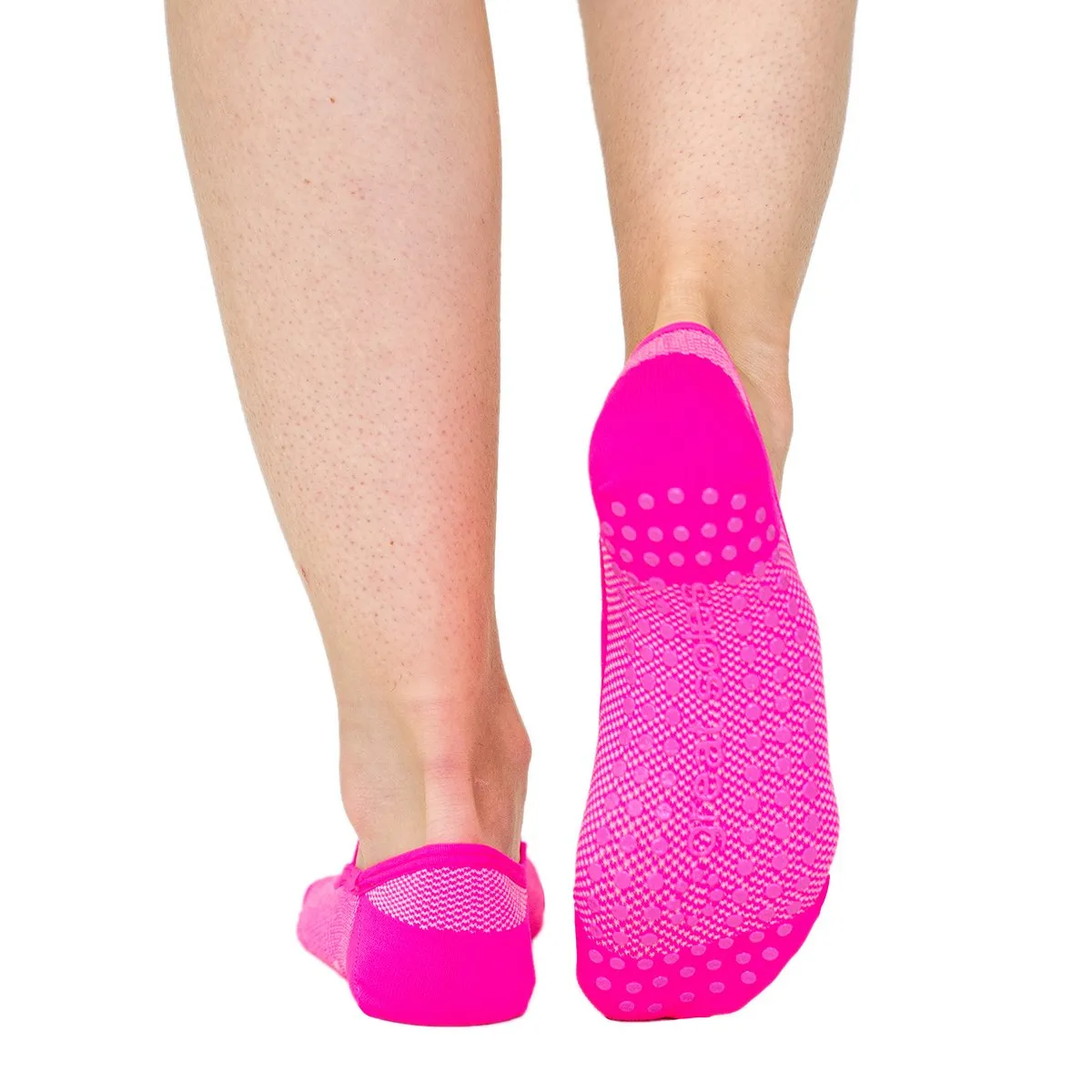 Mia Mesh Ballet Grip Socks - Neon Pink