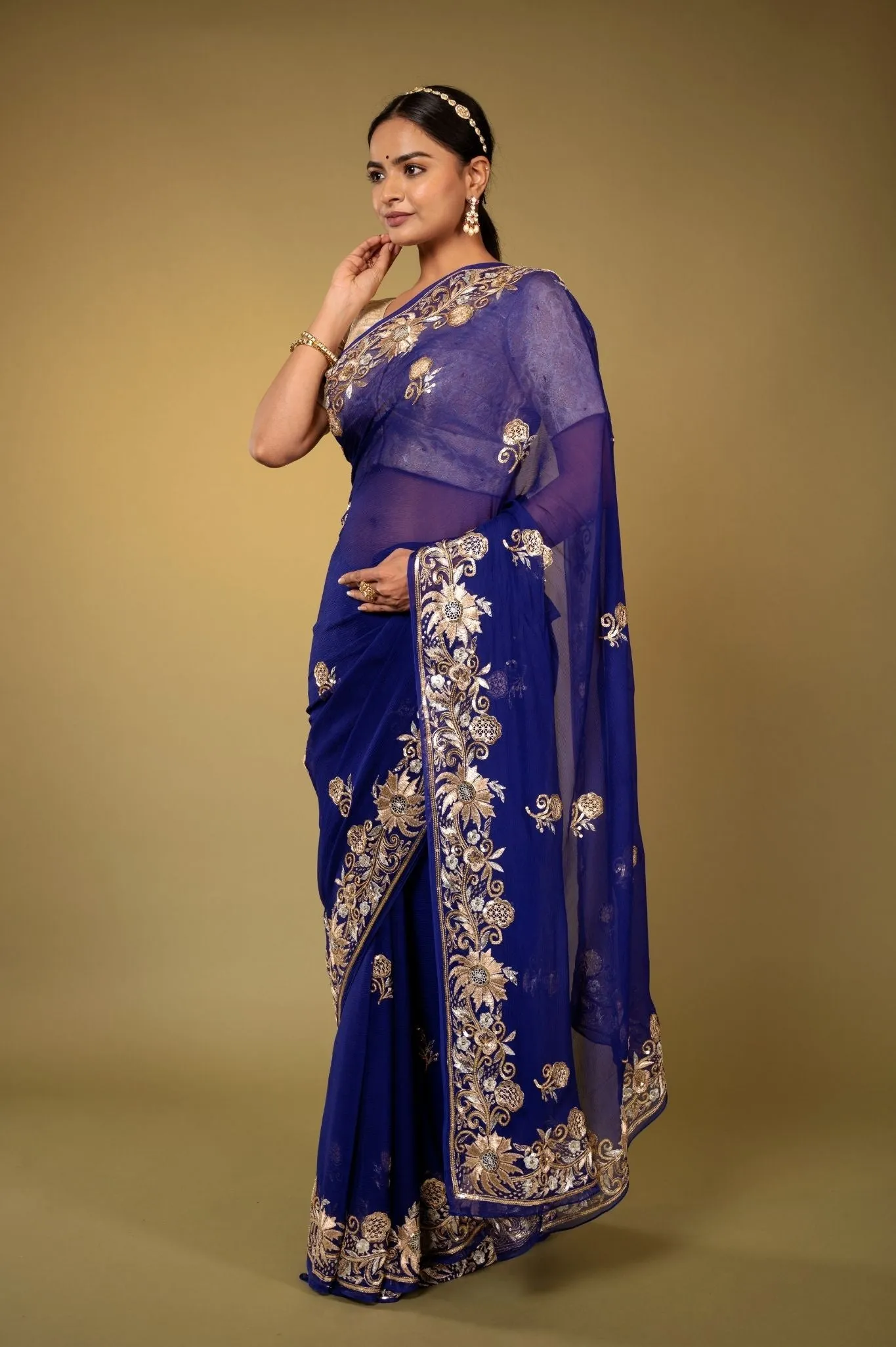 Neelam Chiffon Saree