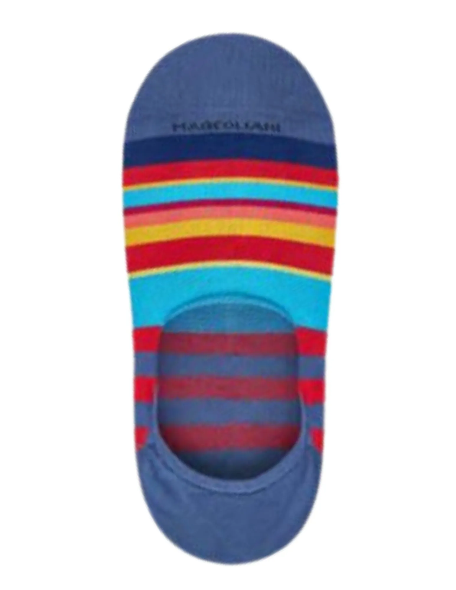 No Show Multi-Striped Socks | Denim Blue Mix