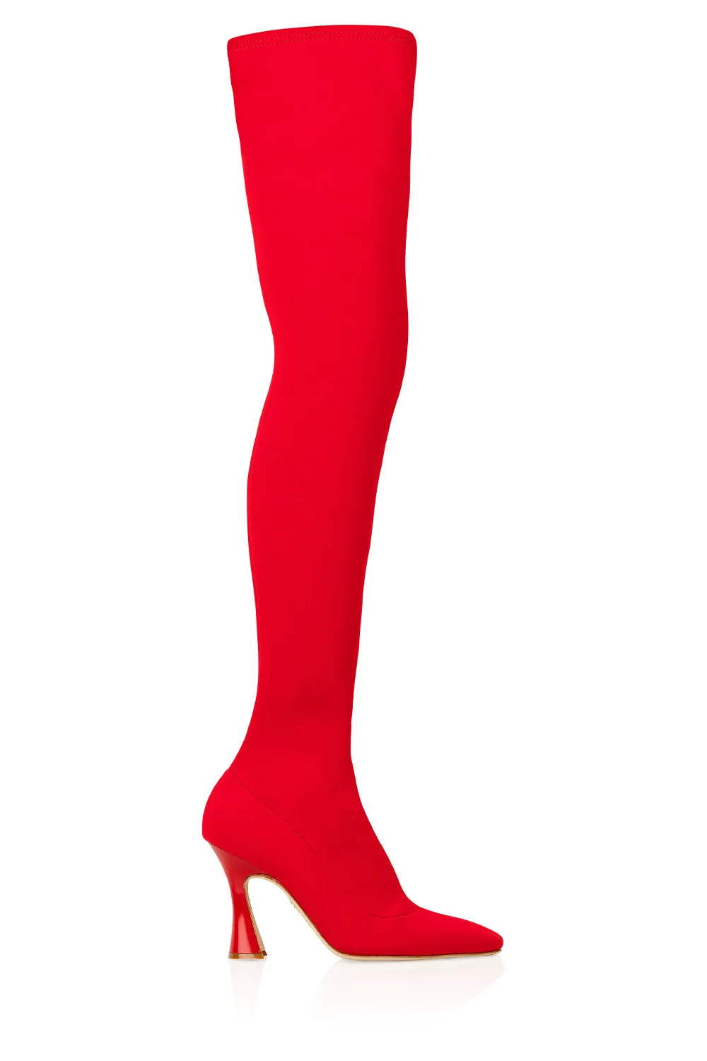 Tomato Red Over-the-Knee Brandy Boots