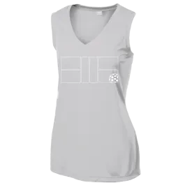 Pickleball Court | Women’s Sleeveless Athletic Shirt | 100% Polyester