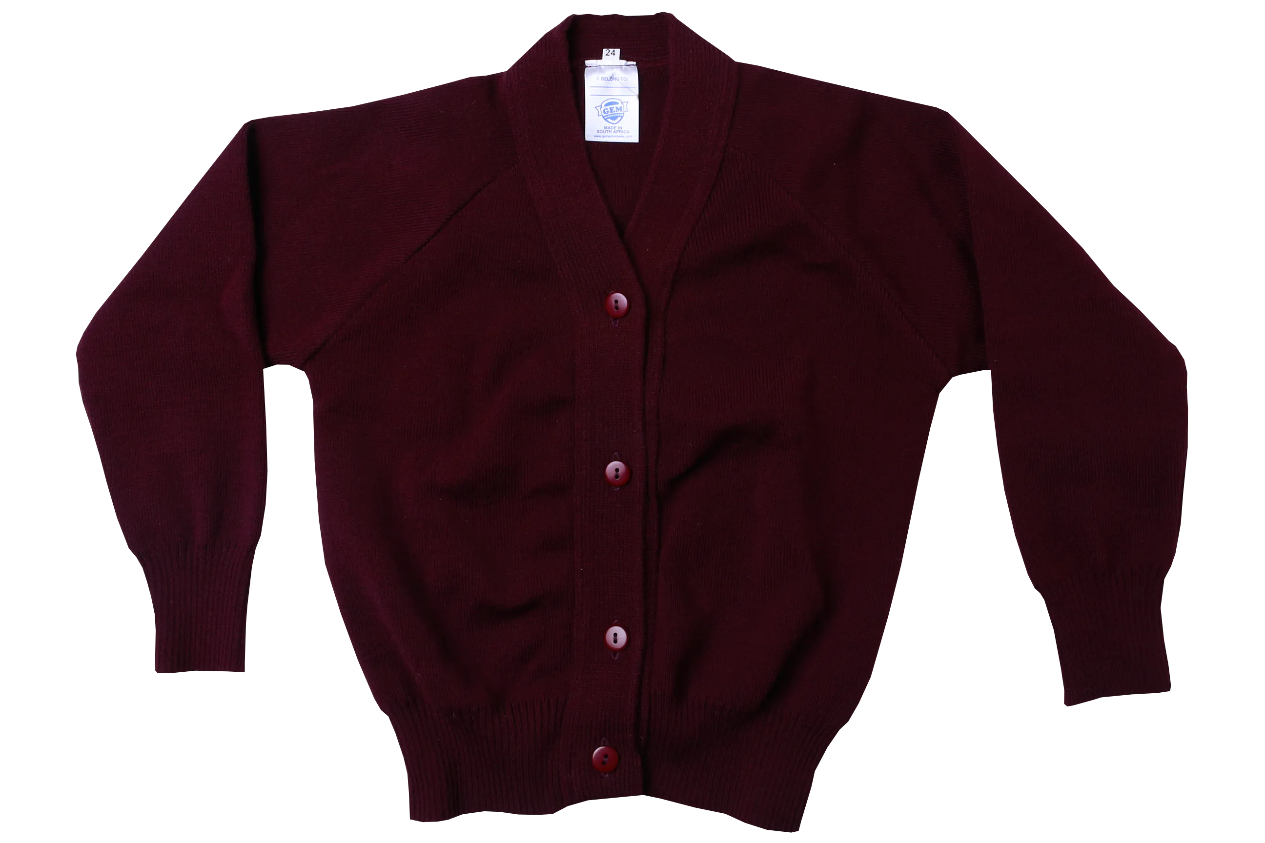 Plain Cardigan - Maroon