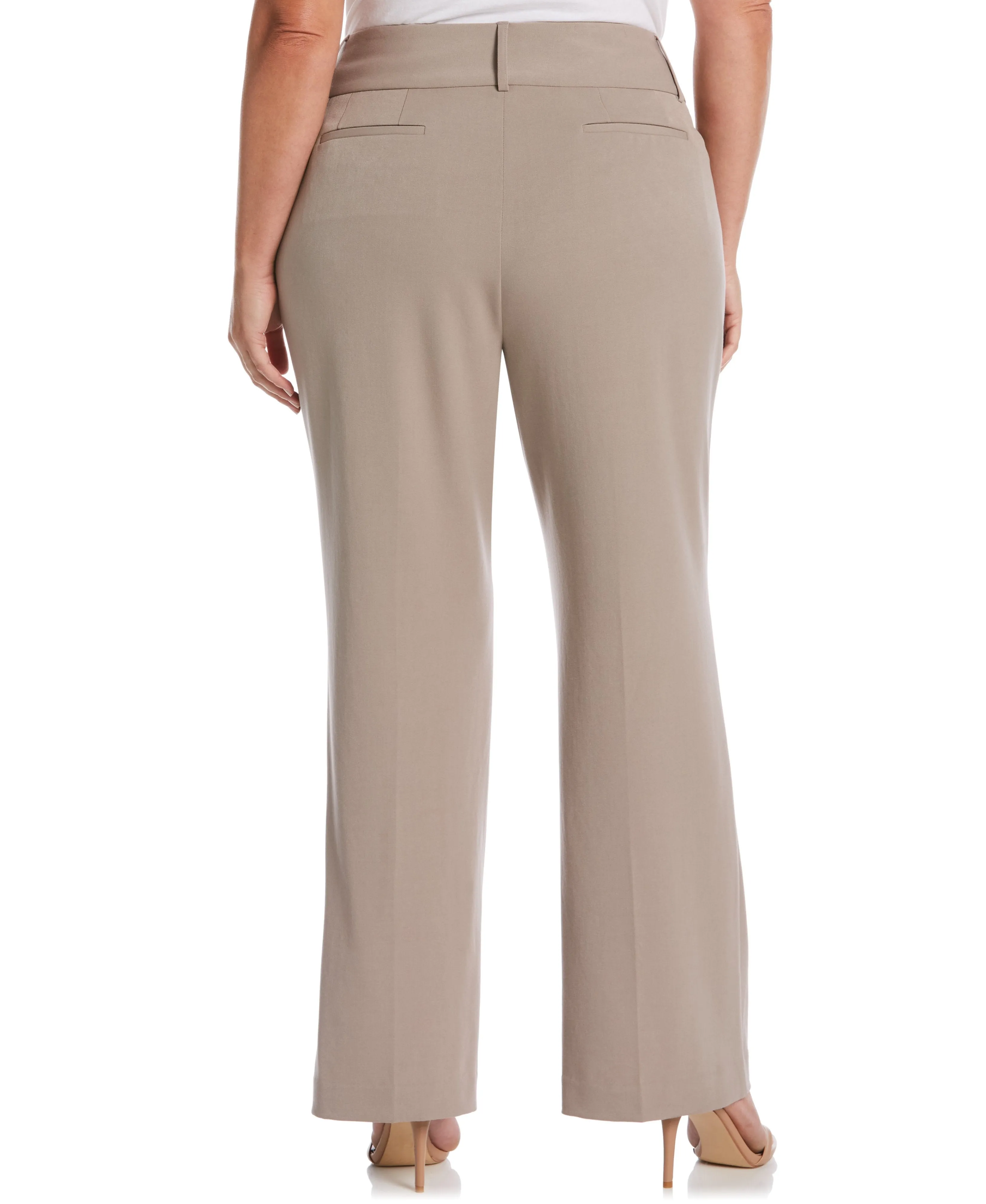 Plus Size Gabardine Bootcut Pant - Curvy Fit