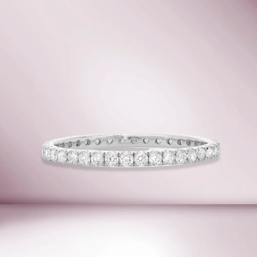 Ready to Ship Diamond Eternity Band in 14K Gold, 2.20 mm wide