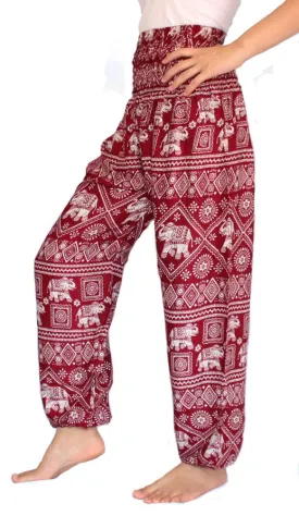 Red Elephant Harem Pants