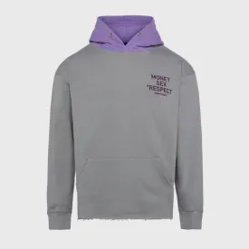 Respect Hoodie Gray and Purple